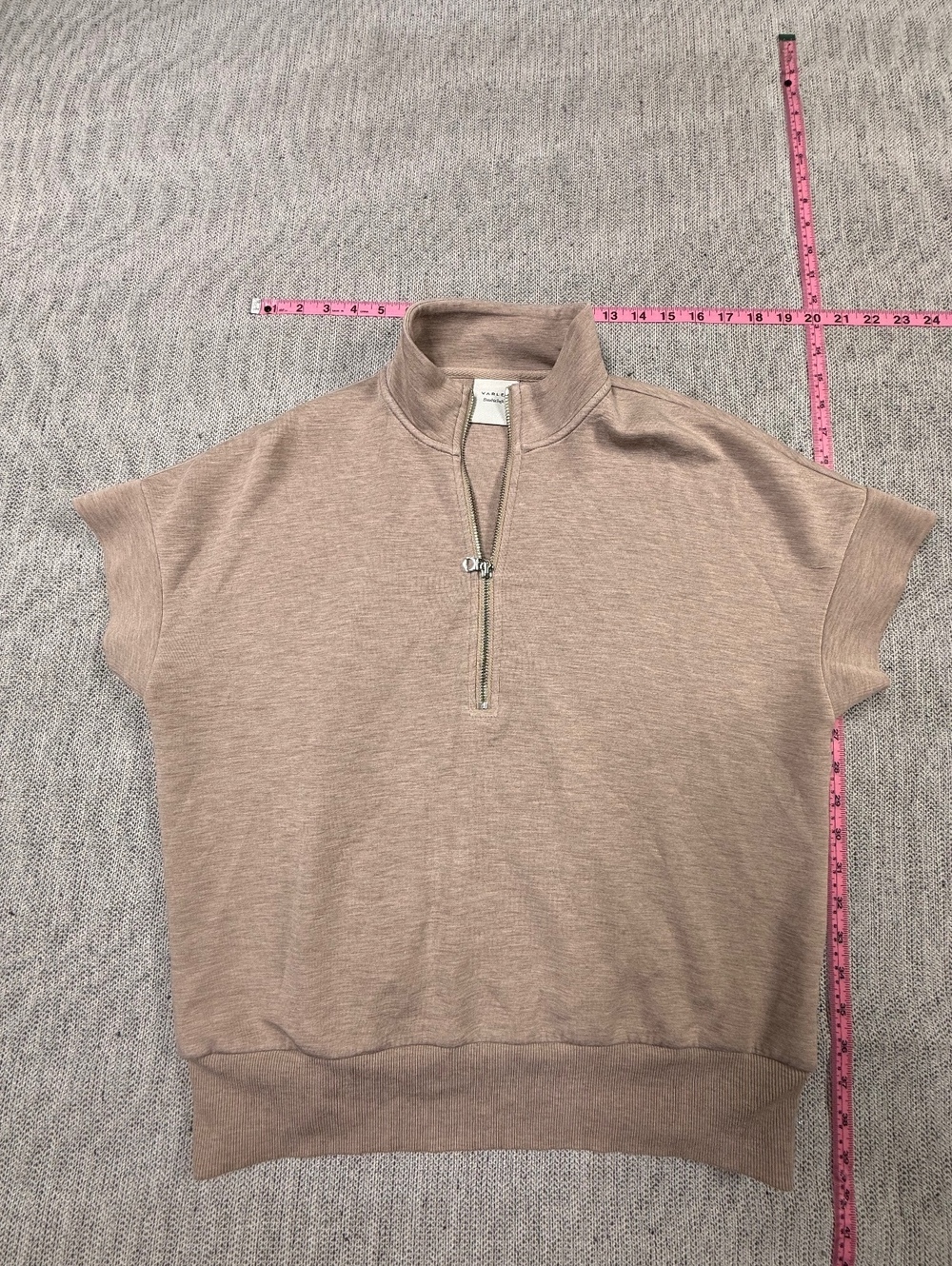 Varley Ritchie Short Sleeve Sweatshirt DoubleSoft Fabric XS